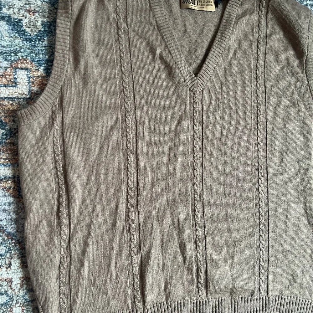 Vintage Men's Brown Grandpa Sweater Vest